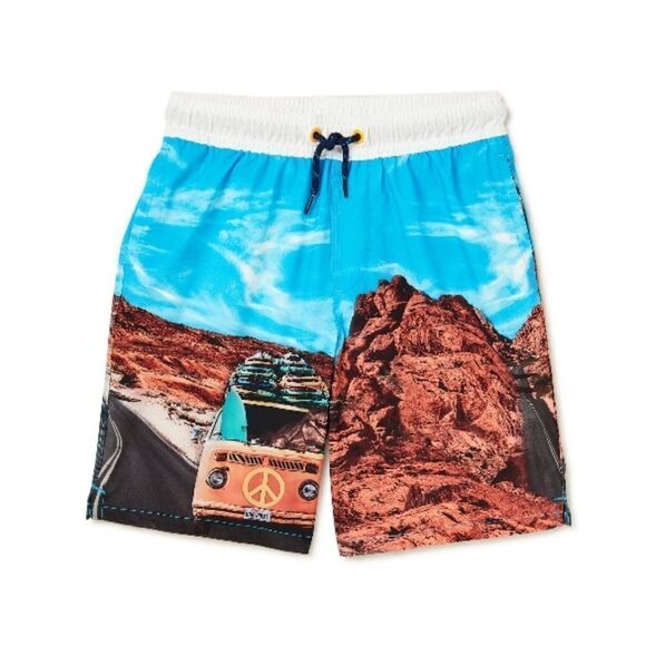 Boys’ Quick Dry Swim Trunks Shorts Beach Pool, UPF 50+ - Picture 1 of 4